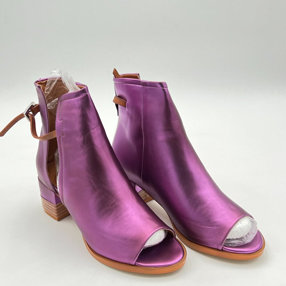 FSJ Purple Ankle Boots